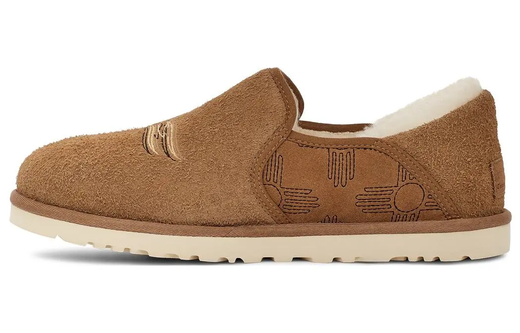 UGG Cow Split Leather Low top Casual Shoes Men's Chestnut
