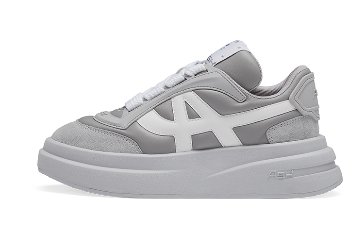 ASH IMPETUS Collection Leather Abrasion Resistant Low top Skateboard Shoes Unisex Gray