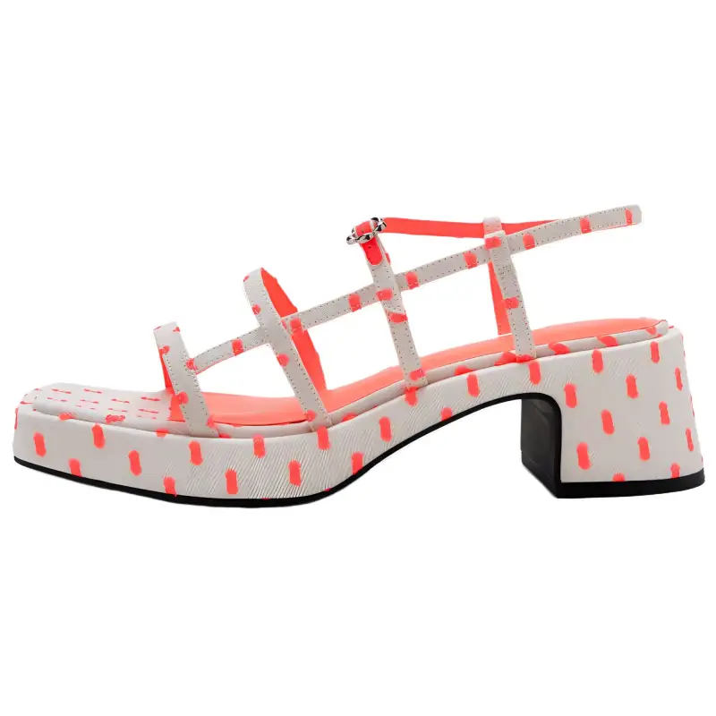 CHARLES&KEITH Fabric One Strap Sandals 5.8cm Women's Pink