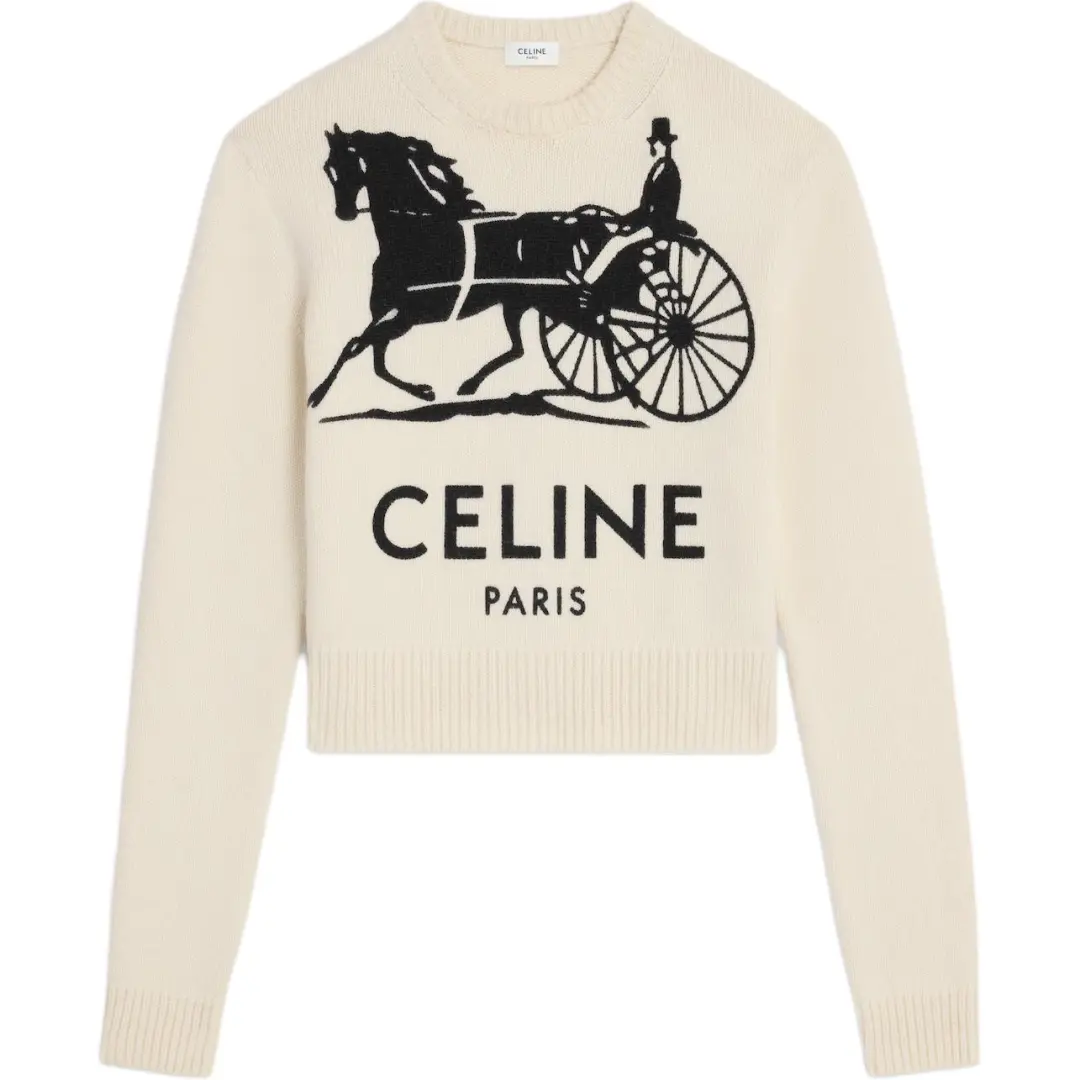 CELINE PARIS FW25 Cashmere Sweater Classic Fit Men's