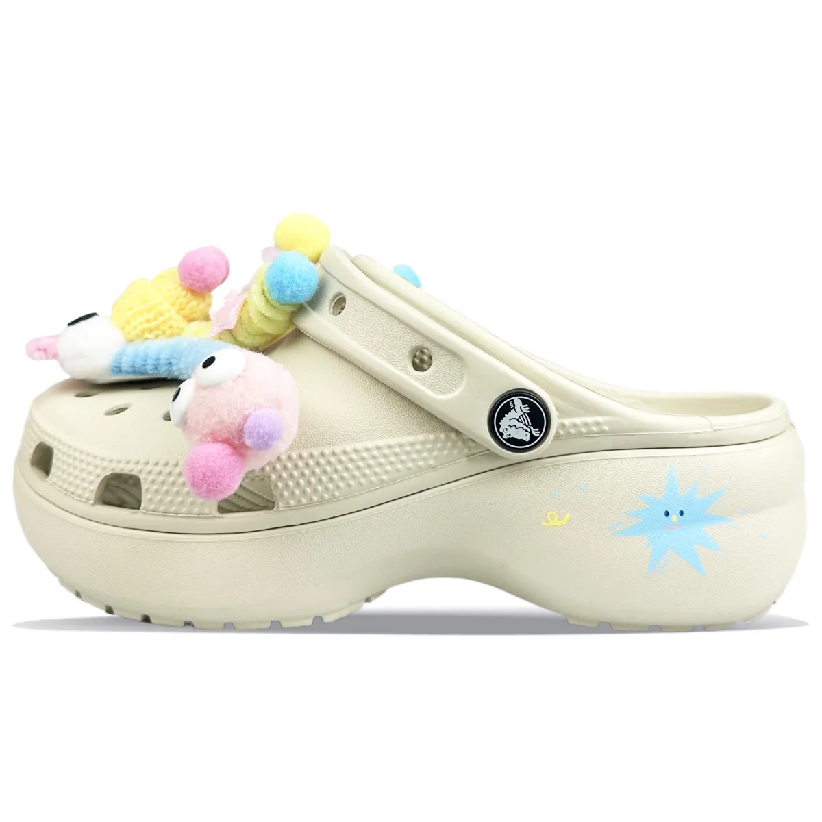 Crocs Classic Platform Clog BNK Bouncy Gummies EVA Clogs Women's White