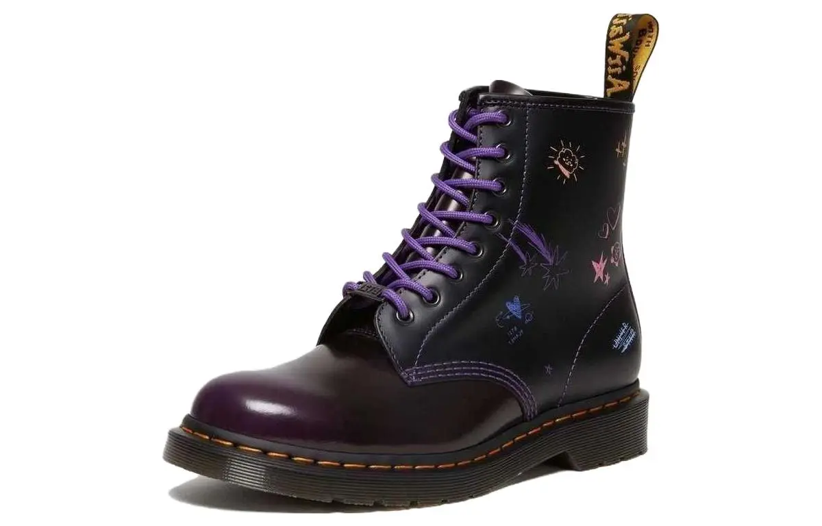 Dr. Martens X BT21 1460 Leather Boots 'Purple'