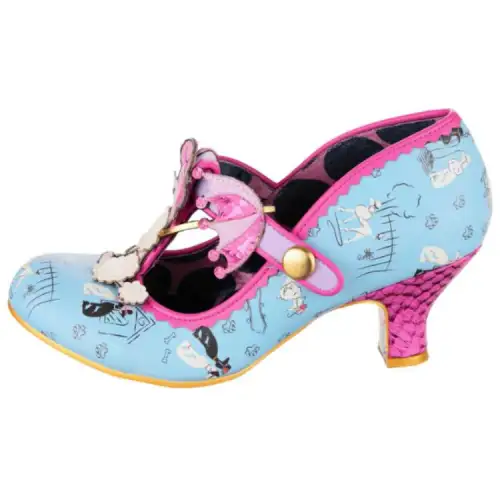 IRREGULAR CHOICE Pu Chunky Heel High Heels 6CM Women's Blue