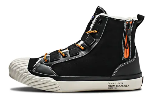 Dickies Canvas Shoes Unisex High Top Black