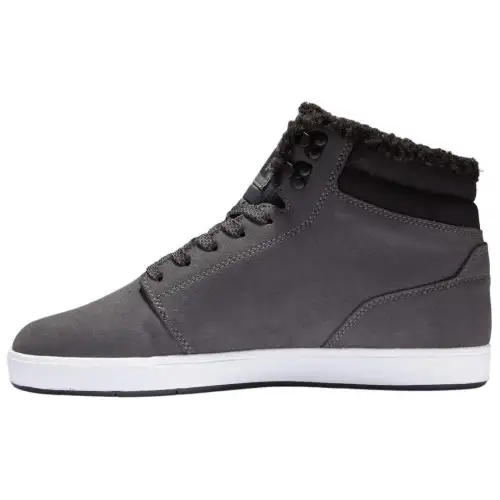 DC Shoes Crisis 2 Leather High top Skateboard Shoes Men's Gray