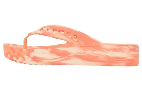 Crocs Baya Platform Thongs 'Orange' Women's