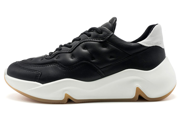 Ecco Tide Fun Top Grain Cow Leather Low top Chunky Sneakers Women's Black