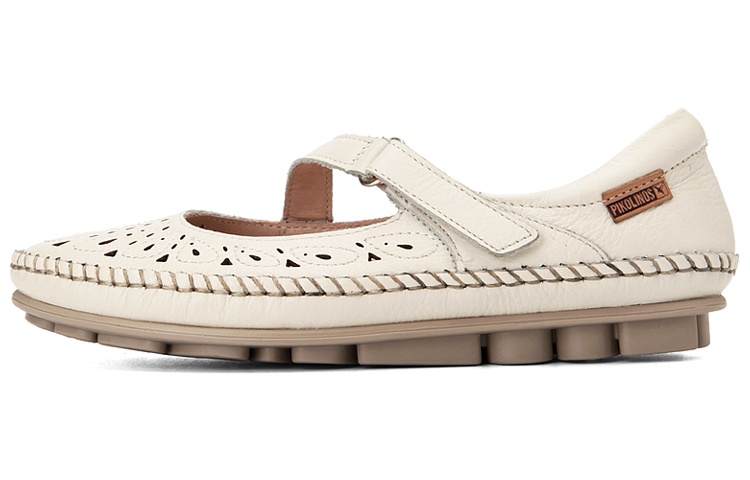 PIKOLINOS Top Grain Cow Leather Flat Casual Shoes 2cm Women's