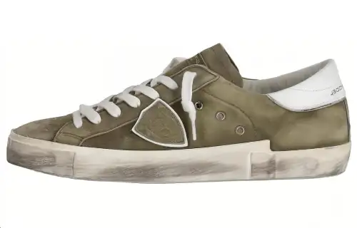 PHILIPPE MODEL Leather Lightweight Low top Skateboard Shoes Men's Green