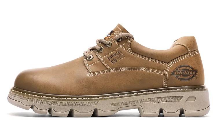 Dickies Classic Low Top Abrasion Resistant Leather Comfortable Ankle Length Work Boots Men's Brown