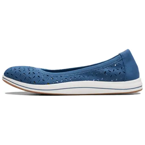 Clarks Fabric Casual Shoes 2.5cm Women's Blue