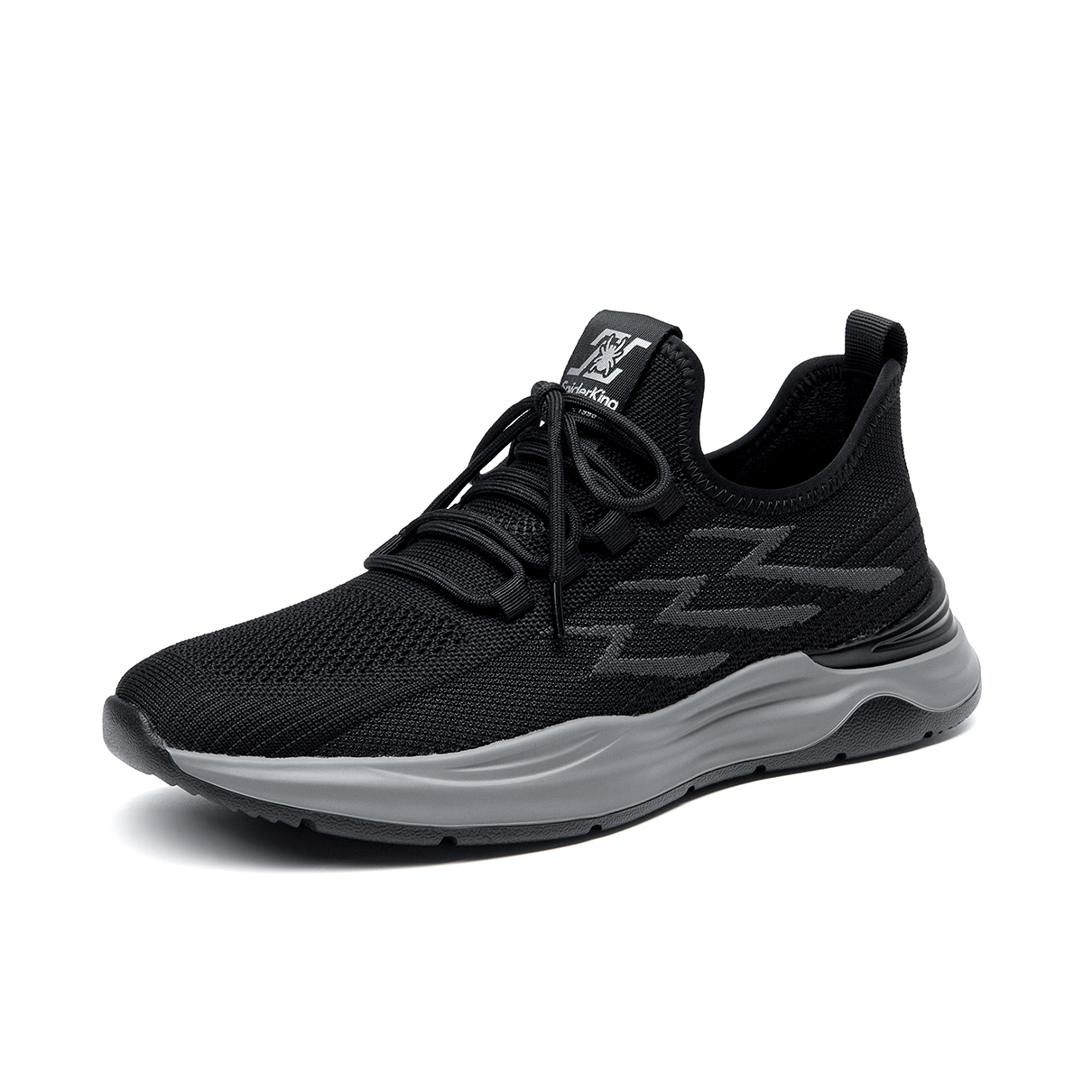 Spider King Fabric Slip Resistant Abrasion Resistant Low top Running Shoes Men’s Black