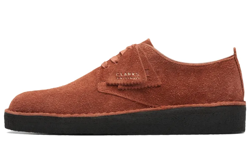 Clarks Cow Split Leather Casual Shoes Men's Brown