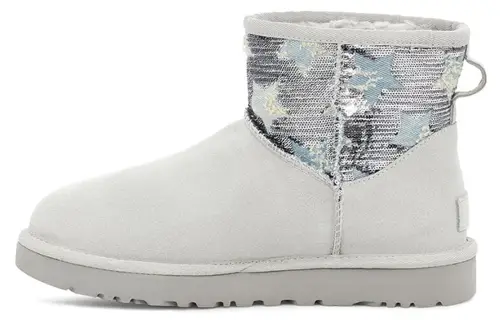 UGG Classic Mini Sequin Stars 'Grey White' Women's