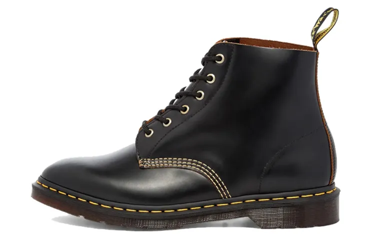 Dr. Martens Retro 6 Combat Boots Couple Style Black