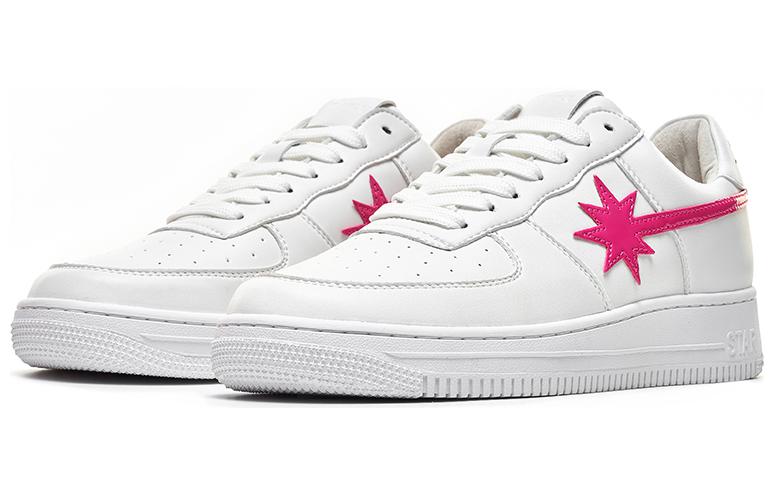 Starwalk Soldier Abrasion Resistant Low top Skateboard Shoes Unisex White Pink