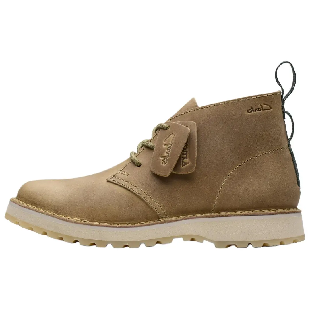 Clarks Leather Ankle Boots Men's Dark Sand