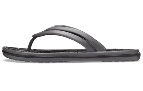 Crocs Leopard Print Printing Flip Flops Shoe Black Women's