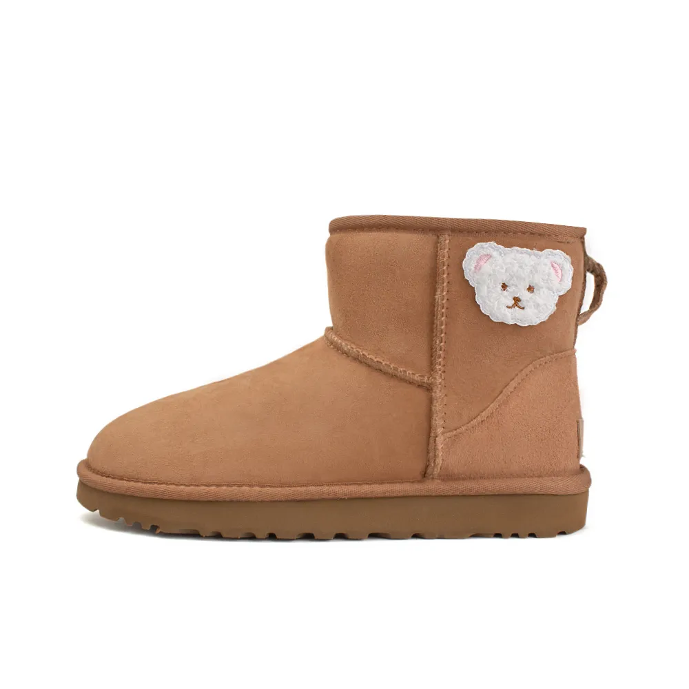 UGG Cedar Love, Amber Sheepskin Thermal Abrasion Resistant Thermal Abrasion Resistant Short Snow Boots Women's Caramel