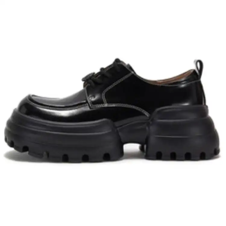 Teenie Weenie Leather Casual Shoes 7cm Women's Black