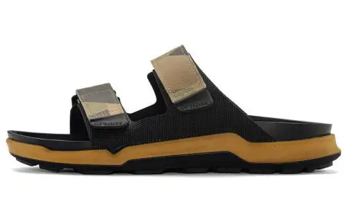 Birkenstock Synthetic Leather Slide Slippers Men's Umber Regular