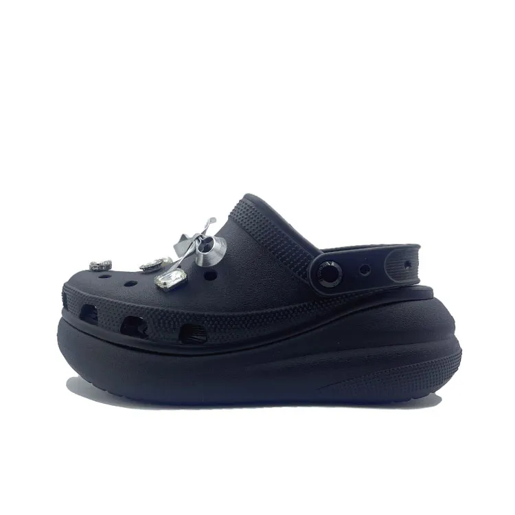 Crocs Night Butterfly Clasp EVA Clogs Unisex Black