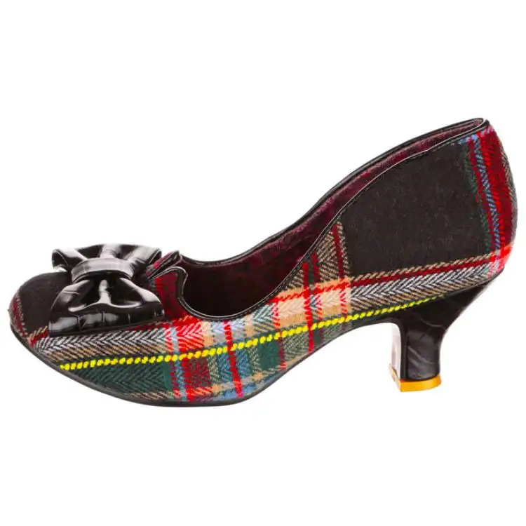 IRREGULAR CHOICE Pu Fashion Chunky Heel High Heels 6CM Women's Black