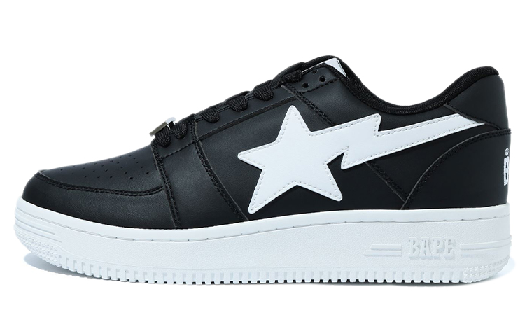 Мужские кеды A BATHING APE BAPE STA Low (черно-белые)