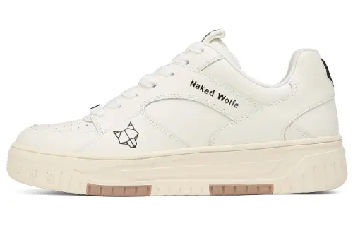 Naked Wolfe Hyde Lace Up Low top Stylish Skateboarding Shoes Women's White
