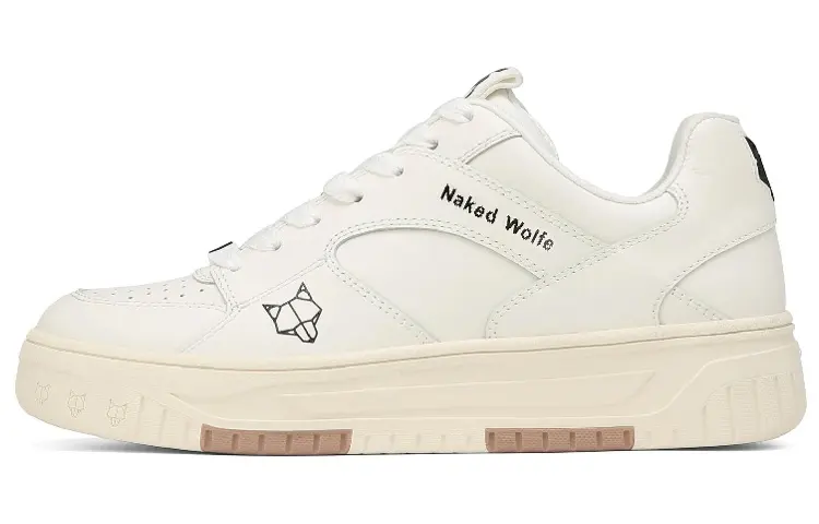 Naked Wolfe Hyde Lace Up Low top Stylish Skateboarding Shoes Women's White