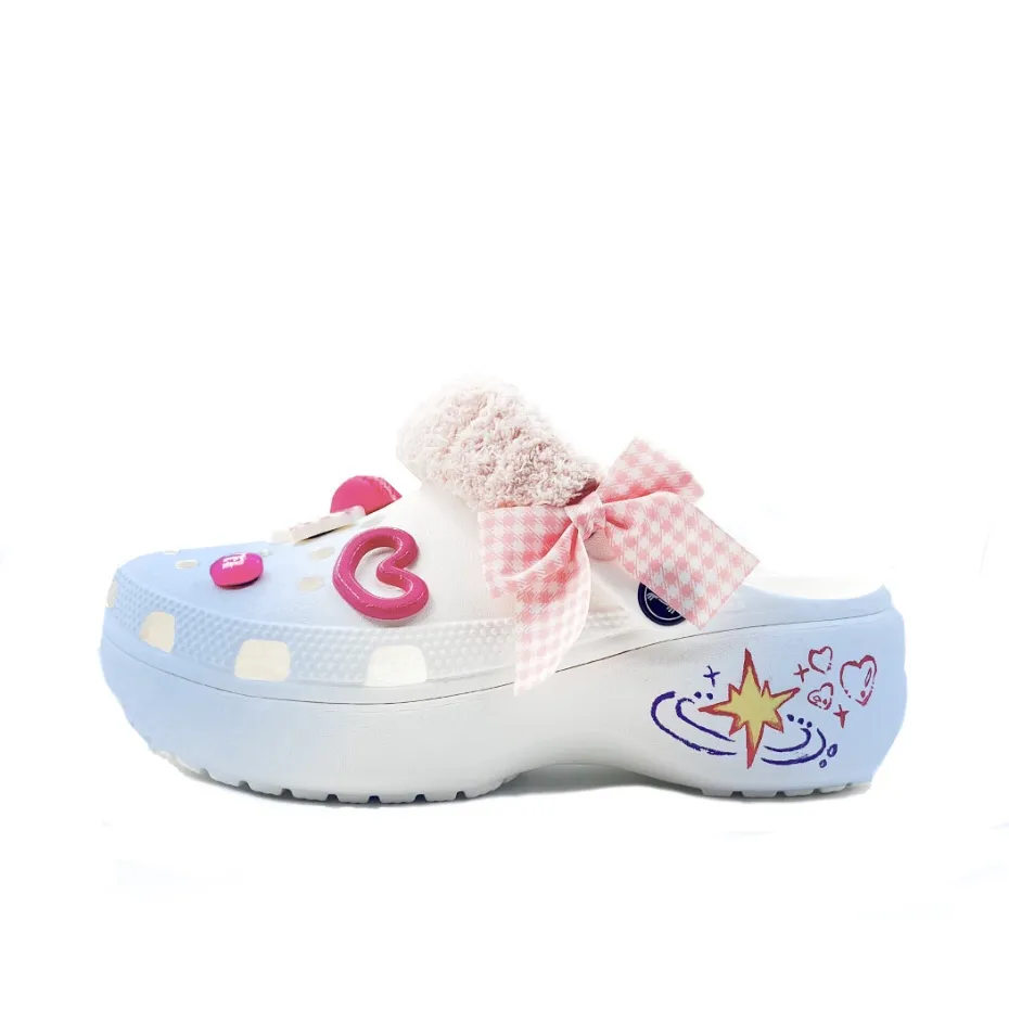 Crocs Classic Platform Clog Blue Emperor Foam Campus Style EVA Clogs Unisex Blue