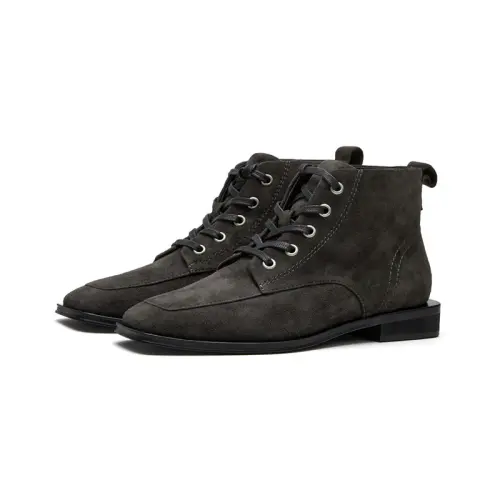 Marie Claire Short Combat Boots Women's Cocoa Brown Gray