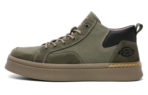 Dickies Versatile Abrasion Resistant Height Increasing Mid top Skateboard Shoes Men's Army Green