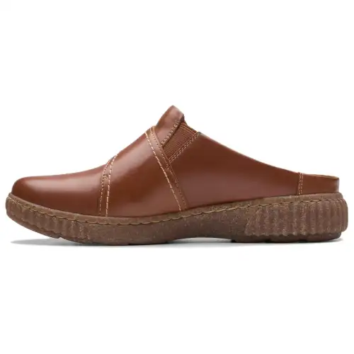 Clarks Fashion Trend Rubber Sole Abrasion Resistant Slip Resistant Closed Toe Slippers 3cm Women's Tan