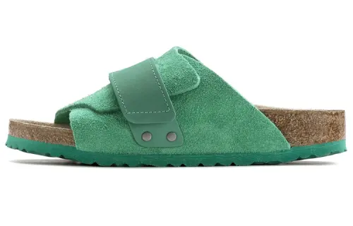 Birkenstock Kyoto Nubuck Suede Leather Sandals 'Bold Green'