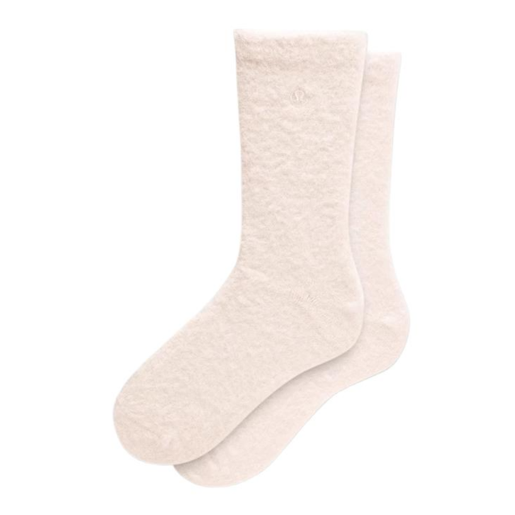 Lululemon Crew Socks Women’s 2 Pack Light Ivory White
