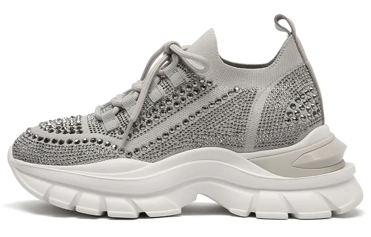 PACO GIL Fabric Low top Chunky Sneakers 6cm Women's Gray