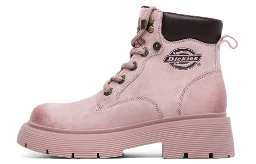 Dickies British Style Fashion Versatile 11cm Combat Boots 4cm Women's Pink