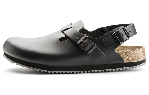 Birkenstock Tokio Super Grip Leather Sandals 'Black'