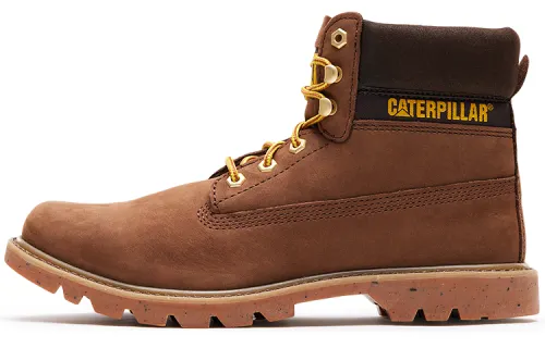 CAT Colorado E Leather Breathable Abrasion Resistant Slip Resistant Short Outdoor Boots Unisex Dark Brown