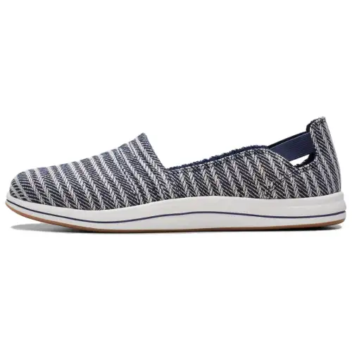Clarks Fabric Low top Casual Shoes Women's Marine Blue White