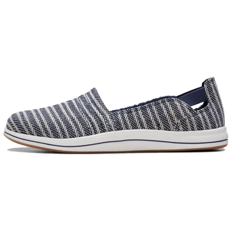Clarks Fabric Low top Casual Shoes Women's Marine Blue White