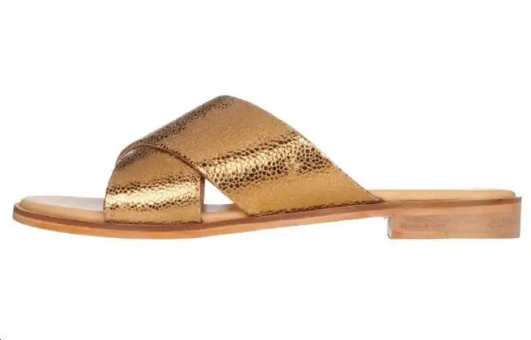 EMU Australia Leather Slide Slippers Women's Gold