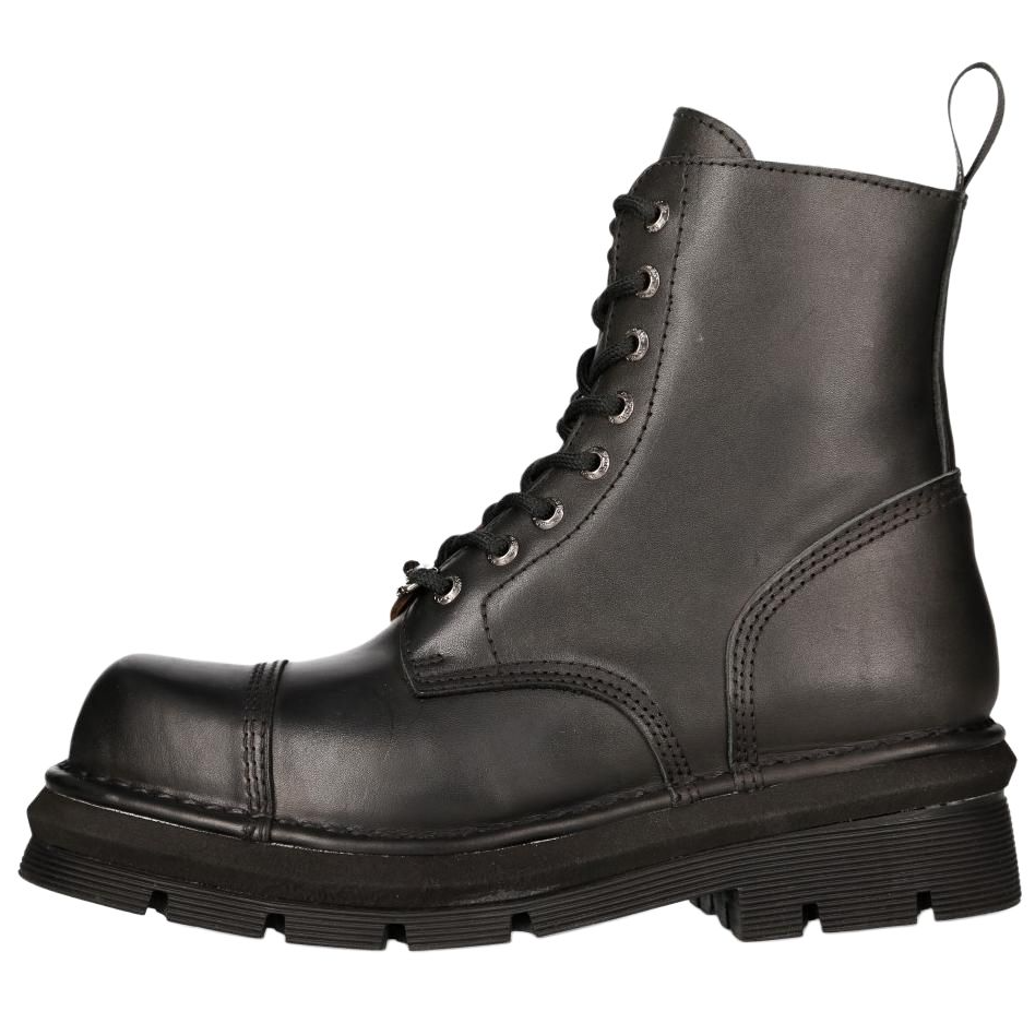 NEW ROCK Crew Combat Boots Unisex Black