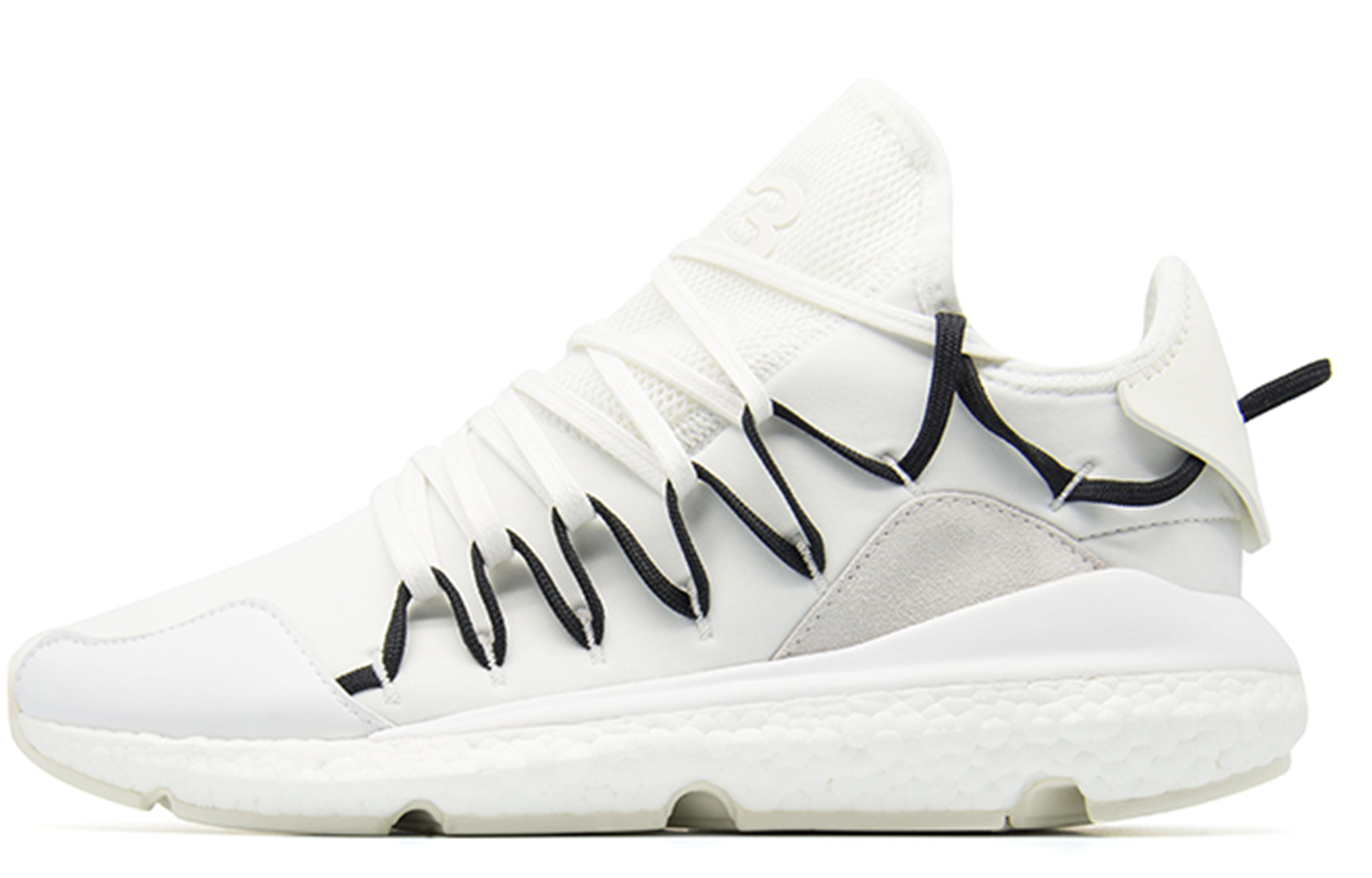 Adidas x Y-3 Kusari Cream/White stitching sneakers for men and women, white and black