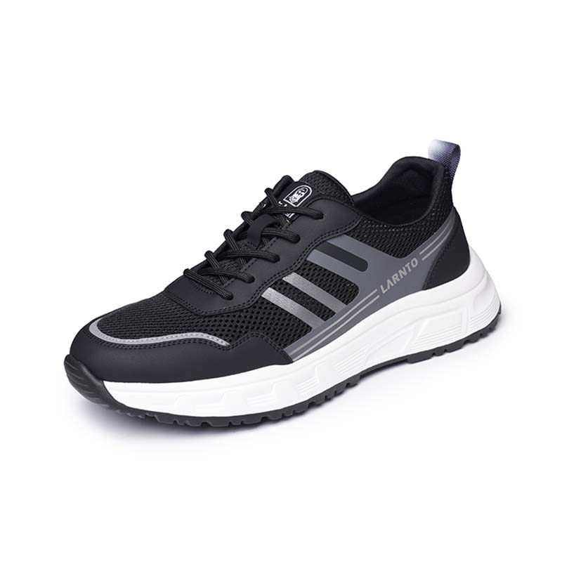 LAORENTOU Walking Shoes Men’s Low Top Black, White