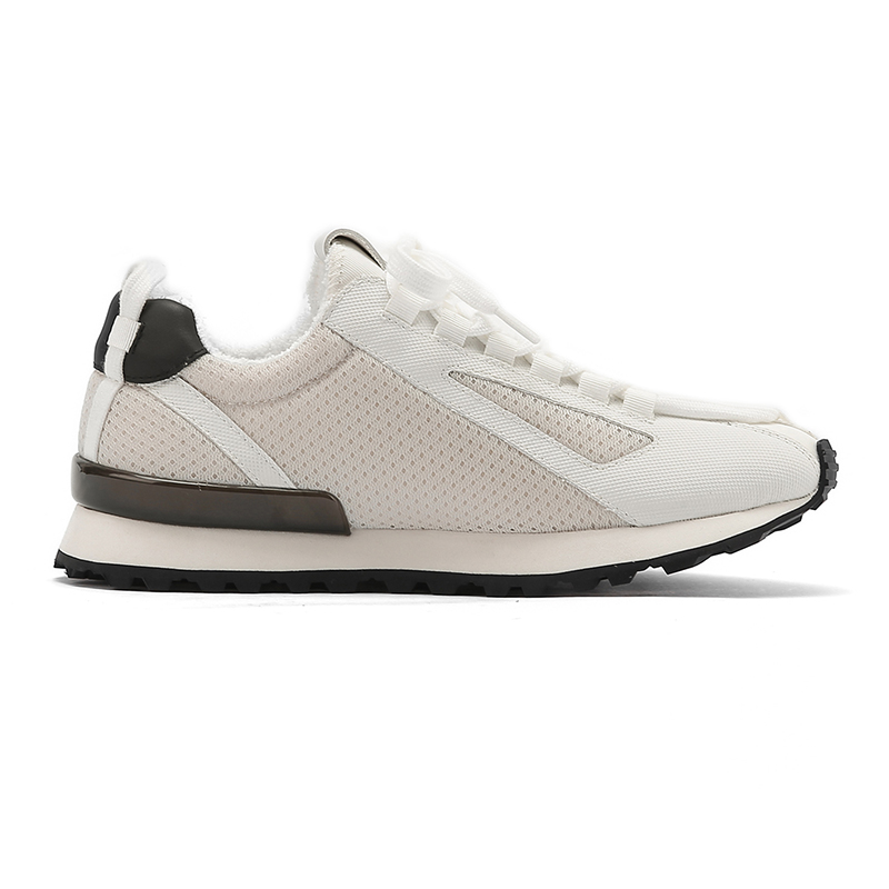 SZE Fabric Cushioning Lightweight Slip Resistant Low top Casual Running Shoes Unisex Ecru