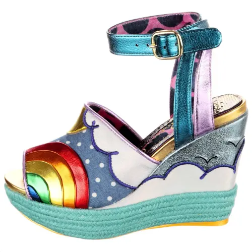 IRREGULAR CHOICE Pu One Strap Sandals Women's Blue Purple