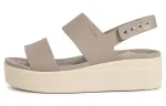 Crocs Brooklyn Thick Sole Sandals Gray Women's