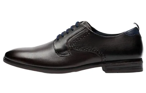 Clarks Casual Leather Shoes Men's Low Top Dark Brown